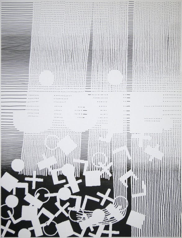 Michel Seuphor - Michel Seuphor, zeefdruk, “Joie” (“Vreugde”) verkocht voor € 75!