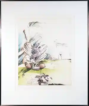 Rüdiger Brassel - Ets en Aquatint, Zonder titel - Ingelijst verkocht voor € 35!