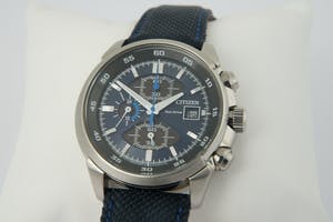 2557 - RVS (stalen) Citizen pols horloge type Eco-Drive B612 Chronograph kopen? Bied vanaf 60!