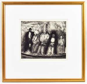 Luis Filcer - Bidden - Ingelijst verkocht voor € 35!