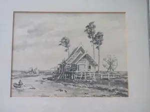 Buy David Bronkhorst - Zuidoost-Aziatisch landschap.? Bid from 50!