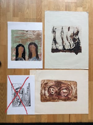 Irene Joffroy - 3 werken op papier kopen? Bied vanaf 15!