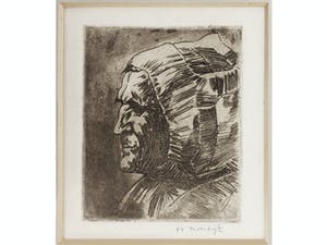 Willem Frederik Noordijk - ets- 'Portret' kopen? Bied vanaf 40!