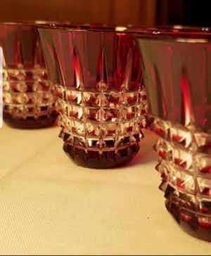 Val-Saint-Lambert - 6 Rode glazen verkocht voor € 70!