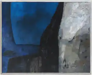 Jos Schimmer - Olieverf op doek, Intens compositie - Ingelijst (Groot) verkocht voor € 1!