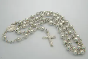 15- Fraai massief 2e gehalte zilveren Rozenkrans & Madonna collier - GROOT! kopen? Bied vanaf 120!