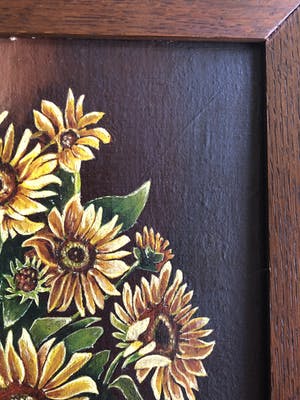 Niet of onleesbaar gesigneerd - Stilleven vaas met zonnebloemen kopen? Bied vanaf 1!