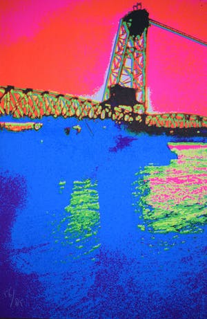 Henk van der Vet - De Hefbrug Rotterdam - 1987 kopen? Bied vanaf 50!