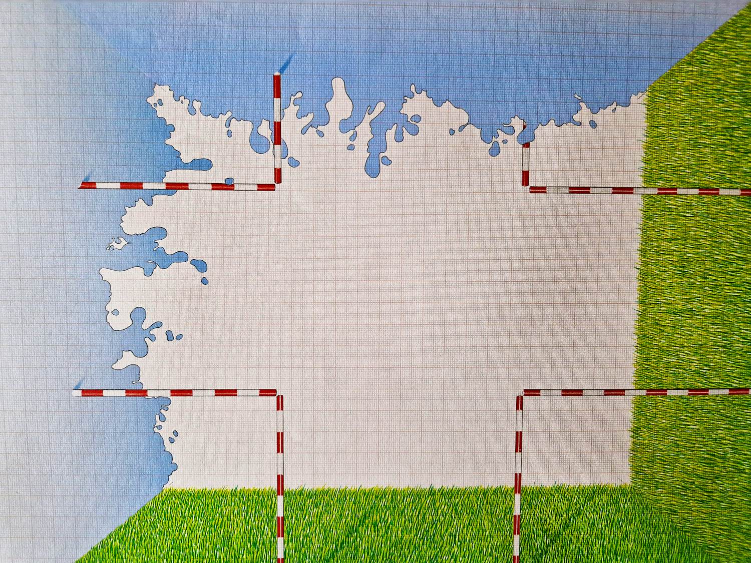 Bart Boumans - potloodgesigneerd kleuren - Litho "Hollands landschap" - 1973 kopen? Bied vanaf 58!