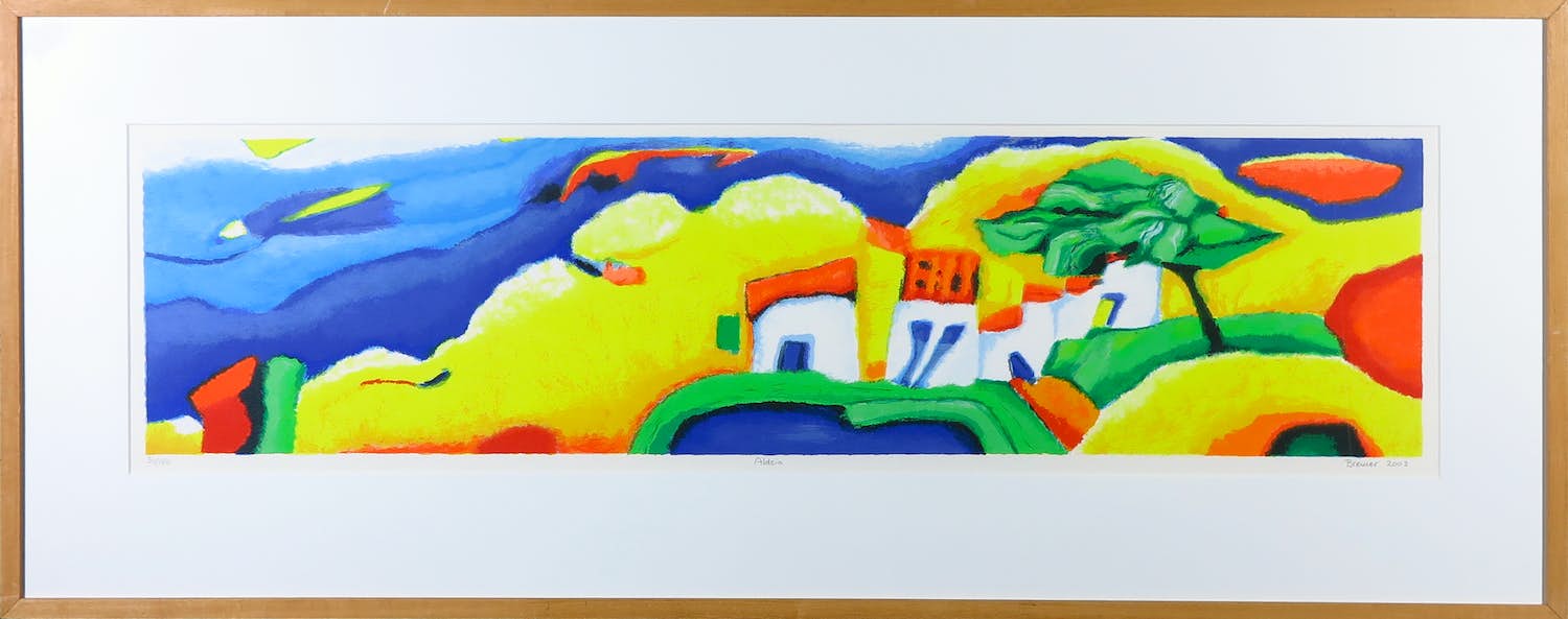 Saskia Bremer - Zeefdruk, Aldeia - Ingelijst (Groot) verkocht voor € 1!