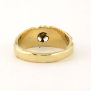 14k geelgouden ring met roos geslepen diamant tot. 0.06ct - 6.0 gram kopen? Bied vanaf 440!