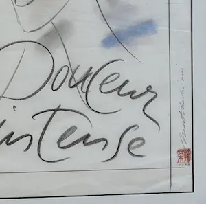 Henri Matchavariani - Grote pastel op papier gesigneerd: Intense zoetheid kopen? Bied vanaf 85!