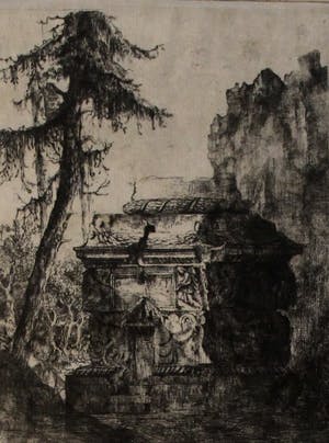 Willem Nijs - Ets: Tempel kopen? Bied vanaf 60!