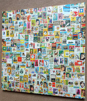 Rob Scholte - Lucifer in paradise, originele collage op paneel (61 x 61, handgesigneerd) kopen? Bied vanaf 350!