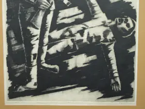 Ber Mengels - Grote ingelijste ets, Zou ik mijn broeders hoeder zijn? – 1965 – nr. 2 van 10. kopen? Bied vanaf 150!