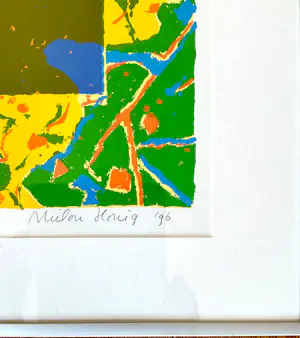 Milou Honig - Nederland in abstractie, hand gesigneerd en ingelijst met passe-partout kopen? Bied vanaf 45!