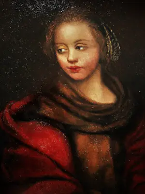 Frans Jacobs - Fraai & Groot romantisch olieverf op doek "Herderin met schaap" gesigneerd kopen? Bied vanaf 184!