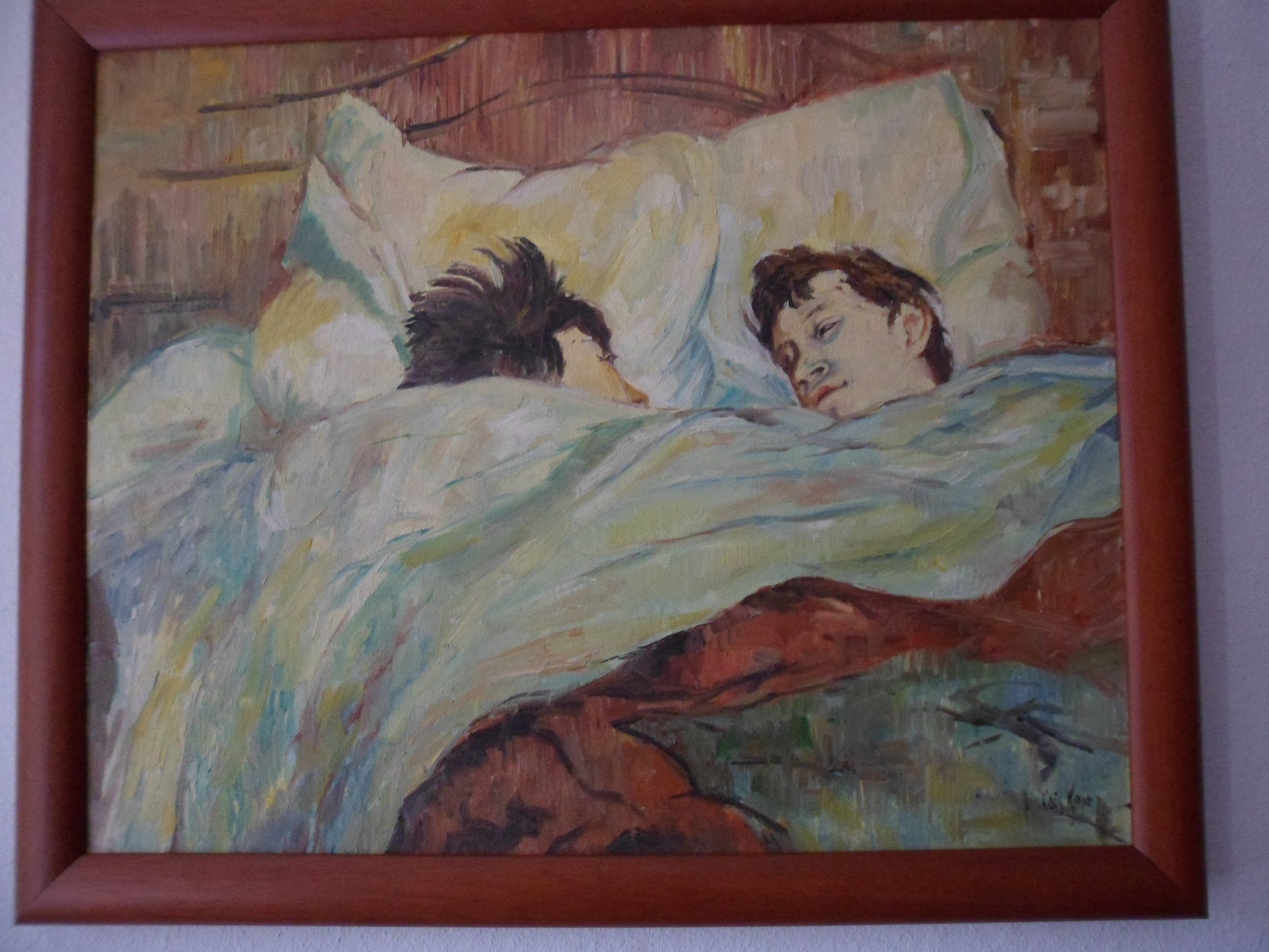 Niet of onleesbaar gesigneerd - Olieverf op doek, Titel The Bed kopen? Bied vanaf 1!