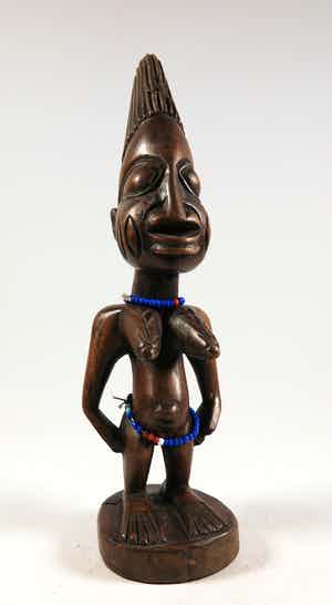 Yoruba - Hout, Ibedji tweeling beeld verkocht voor € 1!