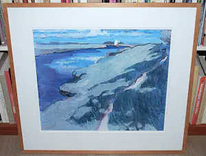 Jan Altink - Het Reitdiep bij Groningen - ingelijste Koppermaandagprent kopen? Bied vanaf 75!