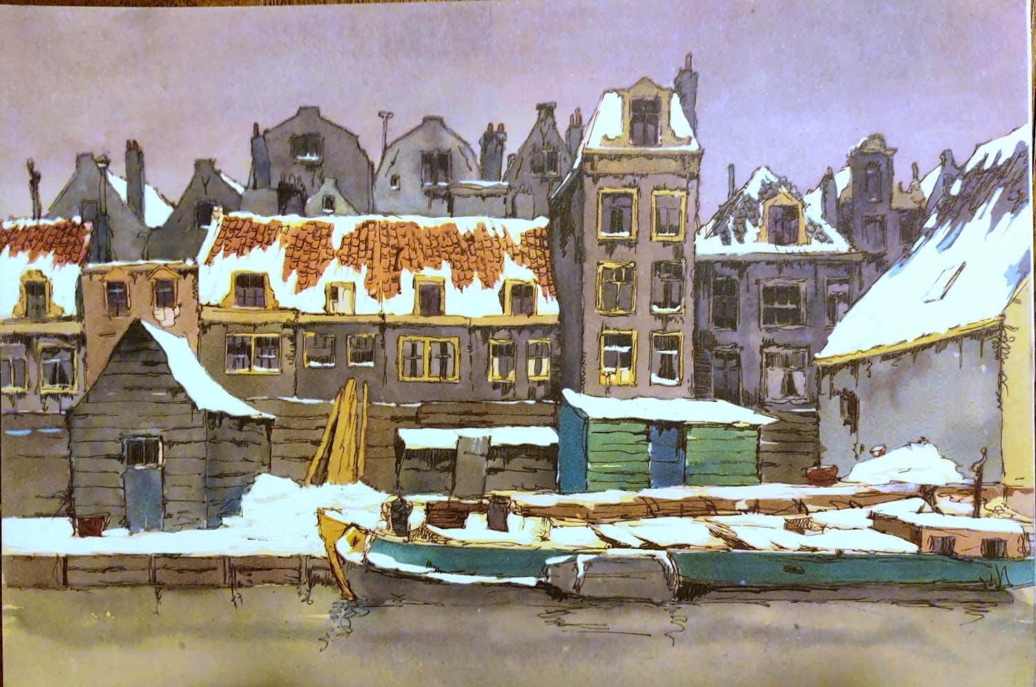 Jan Korthals - Stadsgezicht Amsterdam. Grachtengordel. kopen? Bied vanaf 40!