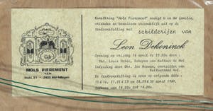 Leon Dekoninck - Houtskooltekening, Boerderij in landschap - Ingelijst kopen? Bied vanaf 10!