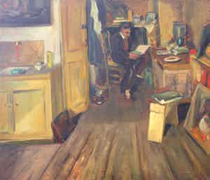 Jaap de Carpentier - schilderij - 'Mijn Basis in Amsterdam' - 1943 verkocht voor € 275!