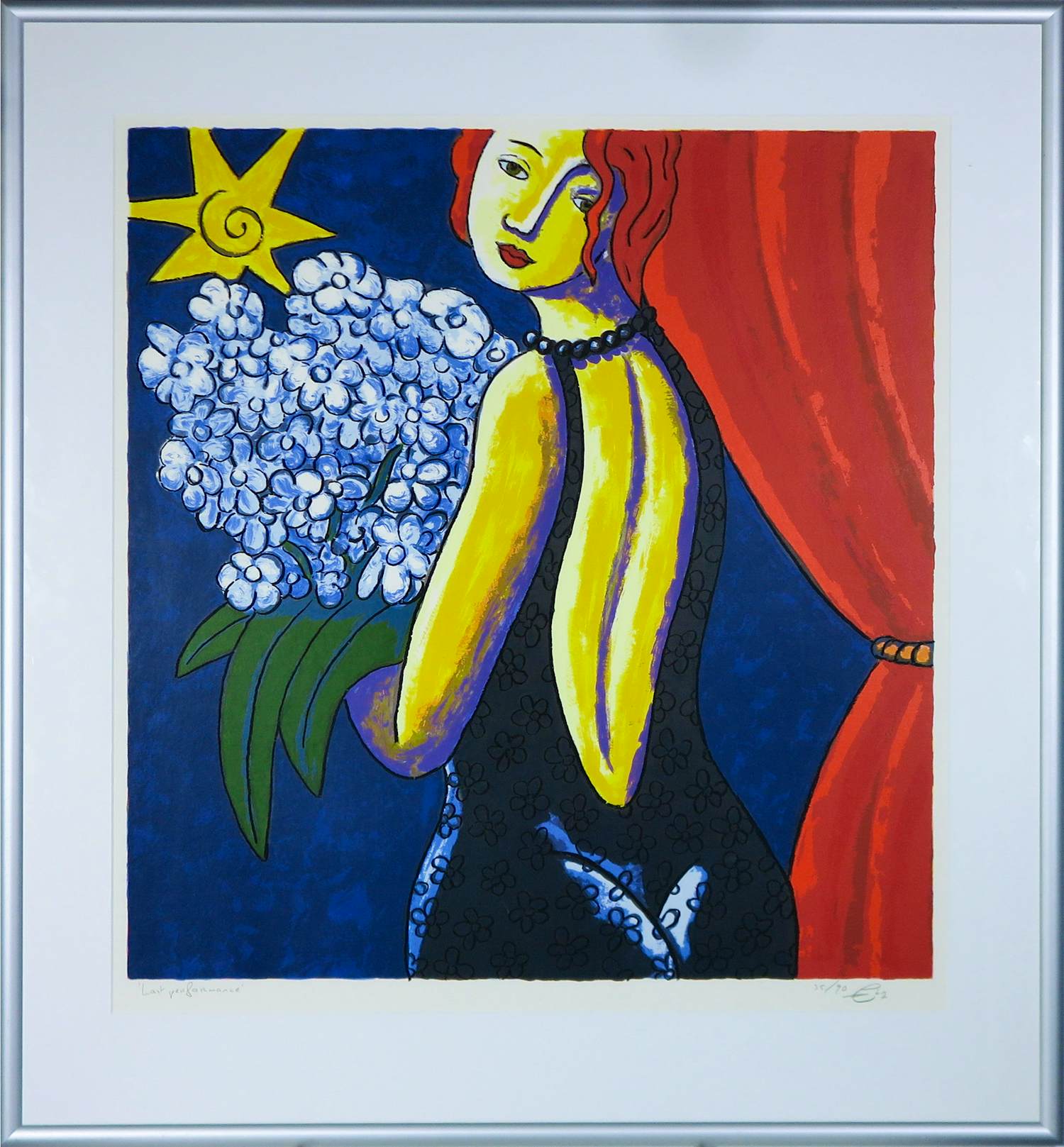 Jacques Tange - Zeefdruk, Last performance - Ingelijst (Groot) kopen? Bied vanaf 100!