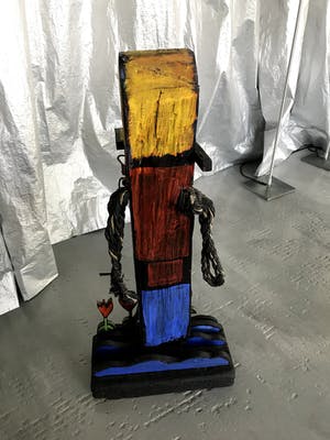 Hans Verschoor - Vrouw met de Pijp - Houten Beeld kopen? Bied vanaf 150!