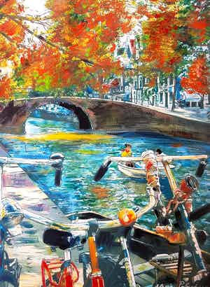 Elena Polyakova - Een mooie dag in Amsterdam verkocht voor € 75!