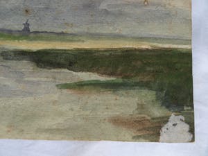 Johan van Hulsteijn - 2x Aquarel , “Landschap met vrouw” – gesigneerd – ca 1885 kopen? Bied vanaf 10!