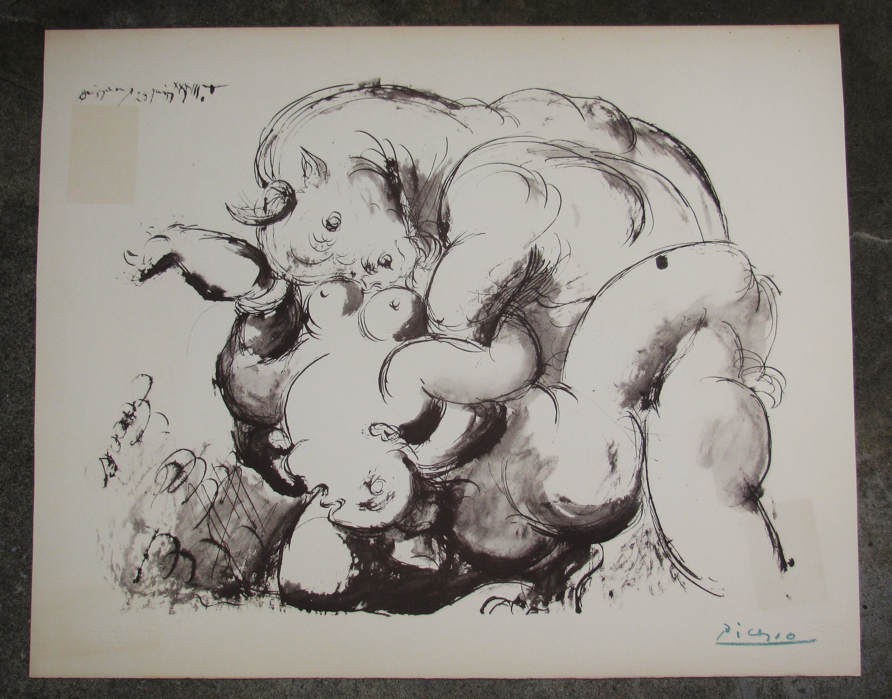 AcheterPablo Picasso - MINOTAURE et FEMME NUE 1975? Enchérissez de 300!
