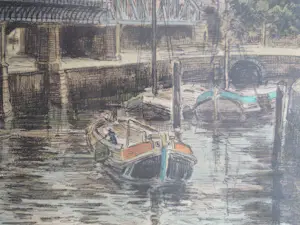 Louis Landre - Rotterdam. Haven. Laurenskerk kopen? Bied vanaf 20!