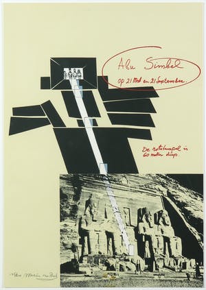 Marius van Beek - Zeefdruk uit de serie Poort van de Zon, Abu Simbel kopen? Bied vanaf 1!