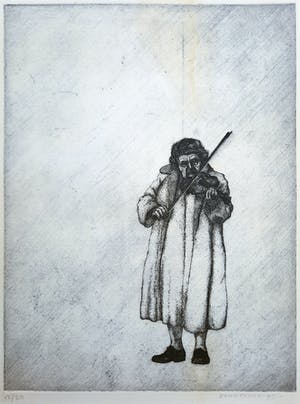 Don Englander - Violiste 12/20 - vrolijke ets kopen? Bied vanaf 35!