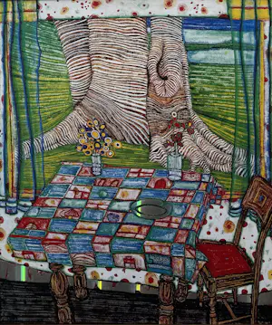 Friedensreich Hundertwasser - offsetprint met prägedruk | 'Island of Lost Desire 755A' | 1975 kaufen? Bieten Sie von 20!
