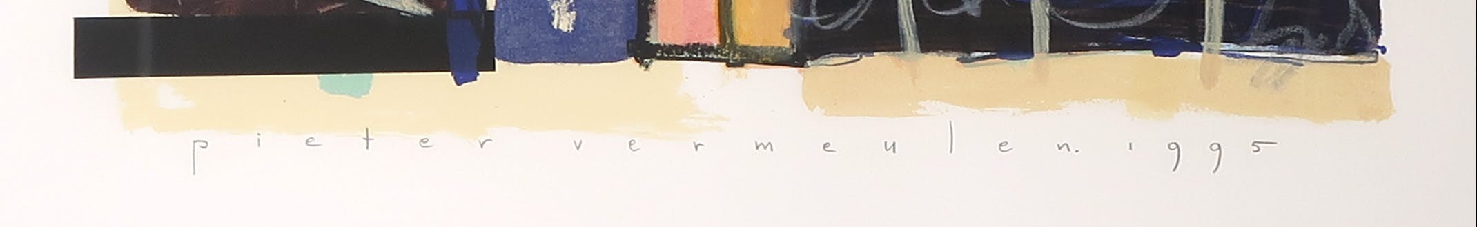 Pieter Vermeulen - Gemengde techniek op papier, Zonder titel - Ingelijst kopen? Bied vanaf 1!