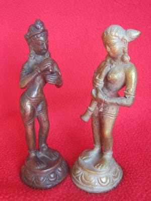 Brons (Onbekend) - Lakshmi en Radha. kopen? Bied vanaf 45!