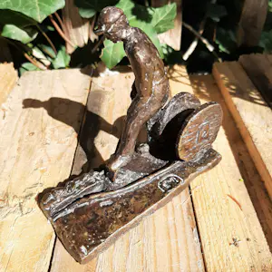 Jaap Hartman - Bronzen beeld, de kabellegger kopen? Bied vanaf 50!