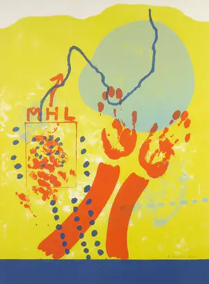 Jef Diederen - Litho, MHL - Ingelijst kopen? Bied vanaf 50!