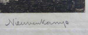 Wijnand Otto Jan Nieuwenkamp - Twee etsen met Amsterdamse stadsgezichten kopen? Bied vanaf 40!