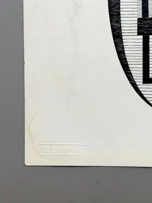 Eugène Eechaut - Inktcompositie, 1977 kopen? Bied vanaf 50!