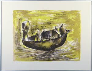 Otto Egberts - Litho, Reis - Ingelijst kopen? Bied vanaf 35!