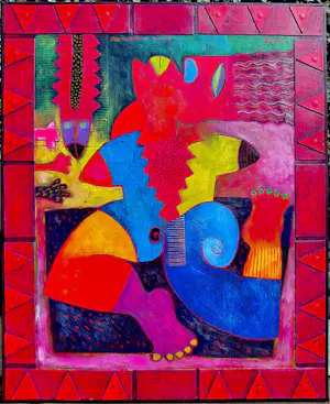 Clemens Briels - Pensamiento rompido, gemengde techniek op doek (groot) kopen? Bied vanaf 1000!