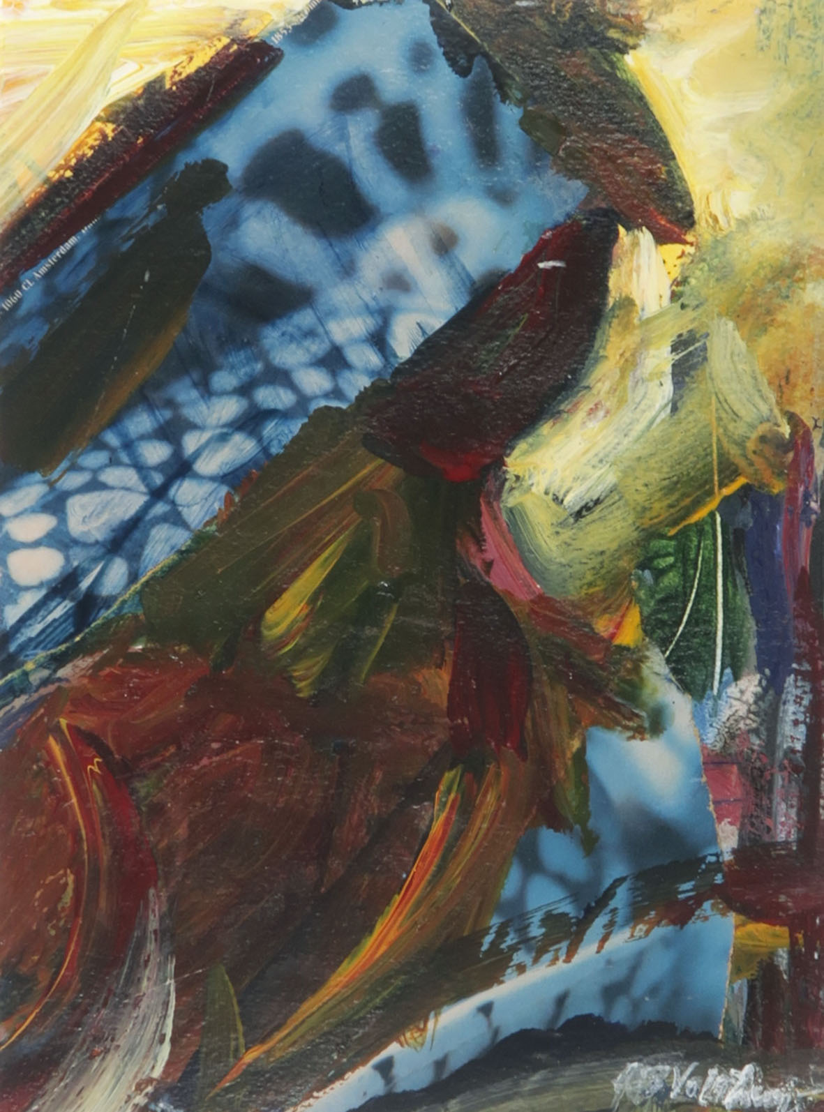 Betty Velthuys - Acryl op papier, Zonder titel kopen? Bied vanaf 20!