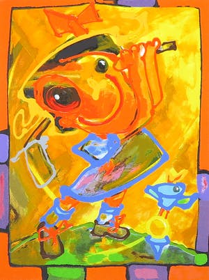 Ad Verstijnen - Zeefdruk, Golfspeelster kopen? Bied vanaf 50!