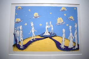 Yvonne van Ravenswoud - Zeefdruk, Ingelijst kopen? Bied vanaf 35!