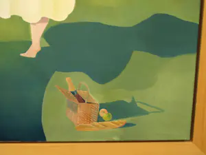 Niet of onleesbaar gesigneerd - Olieverf op doek , ingelijst , De Picknick – Lijst 118 x 118 cm. kopen? Bied vanaf 1!