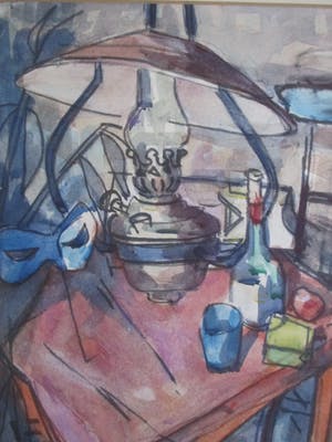Jan Peeters - Aquarel kopen? Bied vanaf 80!