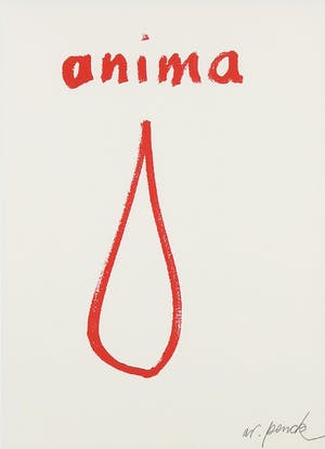 A.R. Penck - Zeldzame, handgesigneerde litho, Anima - Ingelijst kopen? Bied vanaf 1!